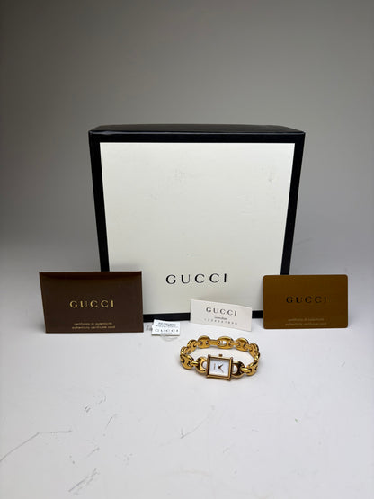 Vintage Gucci Gold Tone Ceramic Bracelet Italy