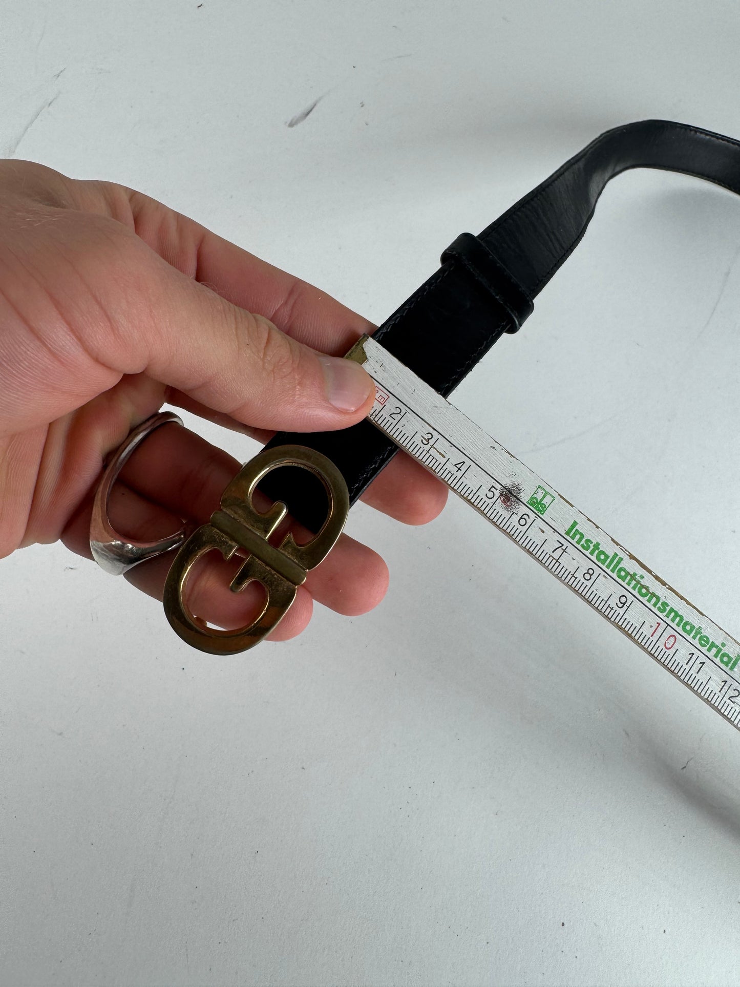 Vintage Gucci Leather Belt Black