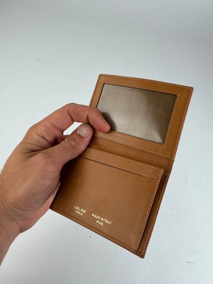 Vintage Celine Paris Leather monogram card holder beige