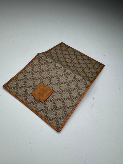 Vintage Celine Paris Leather monogram card holder beige