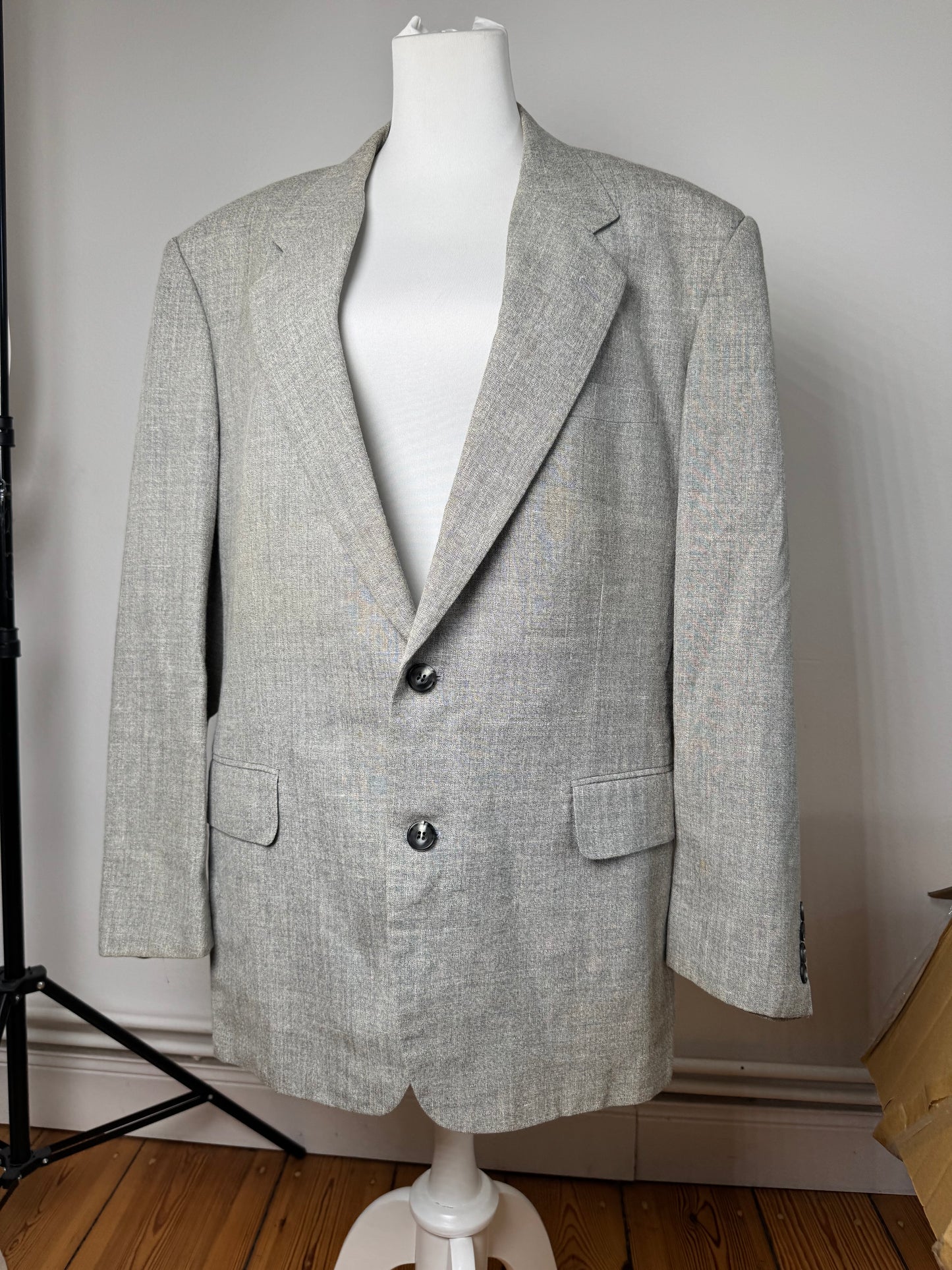 Vintage Dior wool blazer L grey