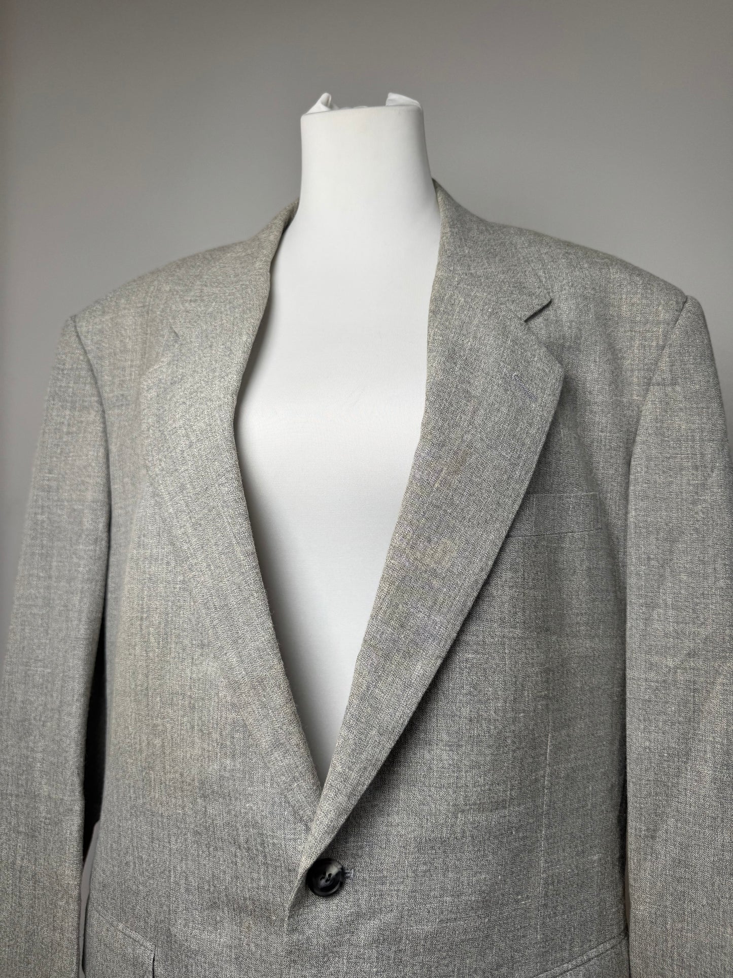 Vintage Dior wool blazer L grey