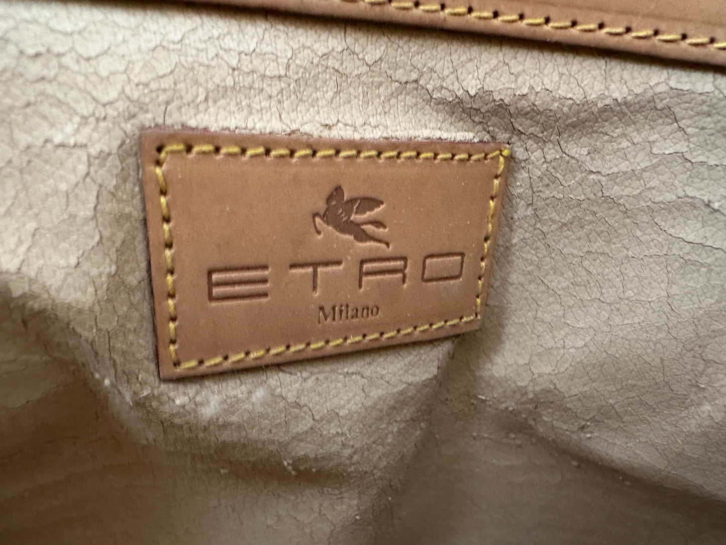 Etro Multi-Color Paisley Canvas and Leather Tote Bag