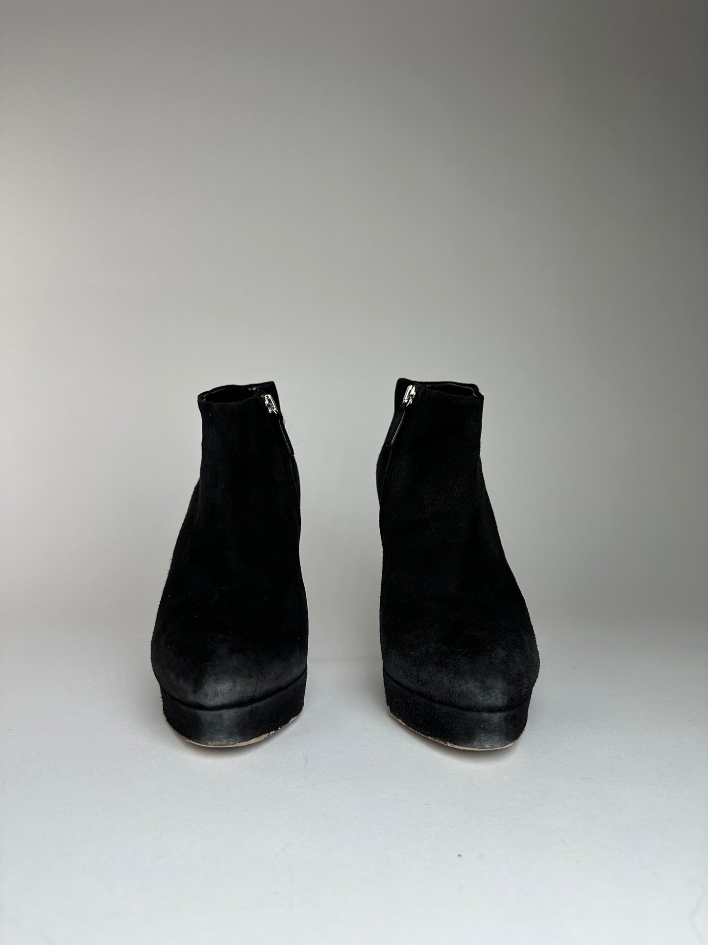 Vintage Gucci Suede Heeled Boots Black EU37,5