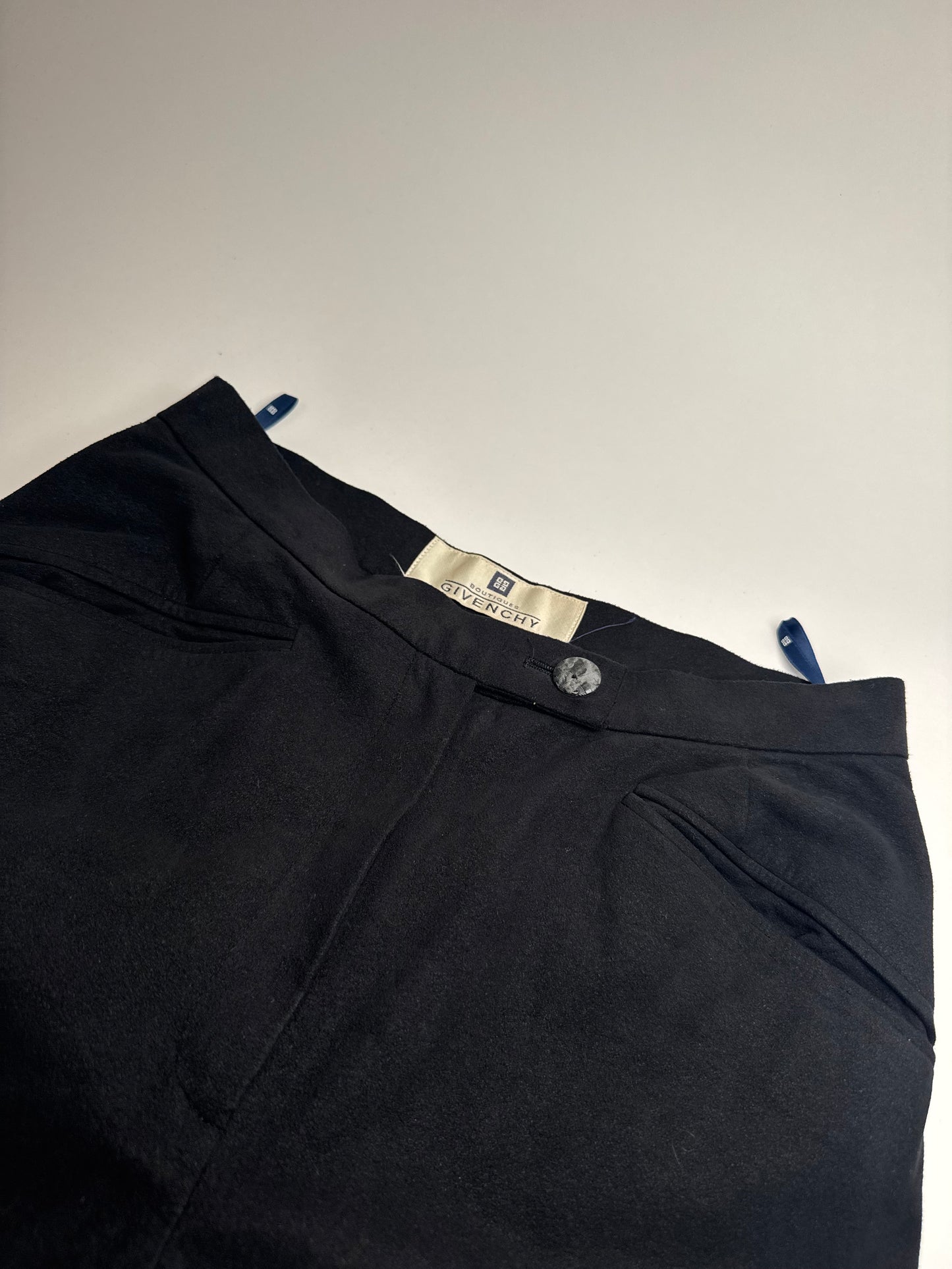 Vintage Givenchy Suede Pants Black 36/S