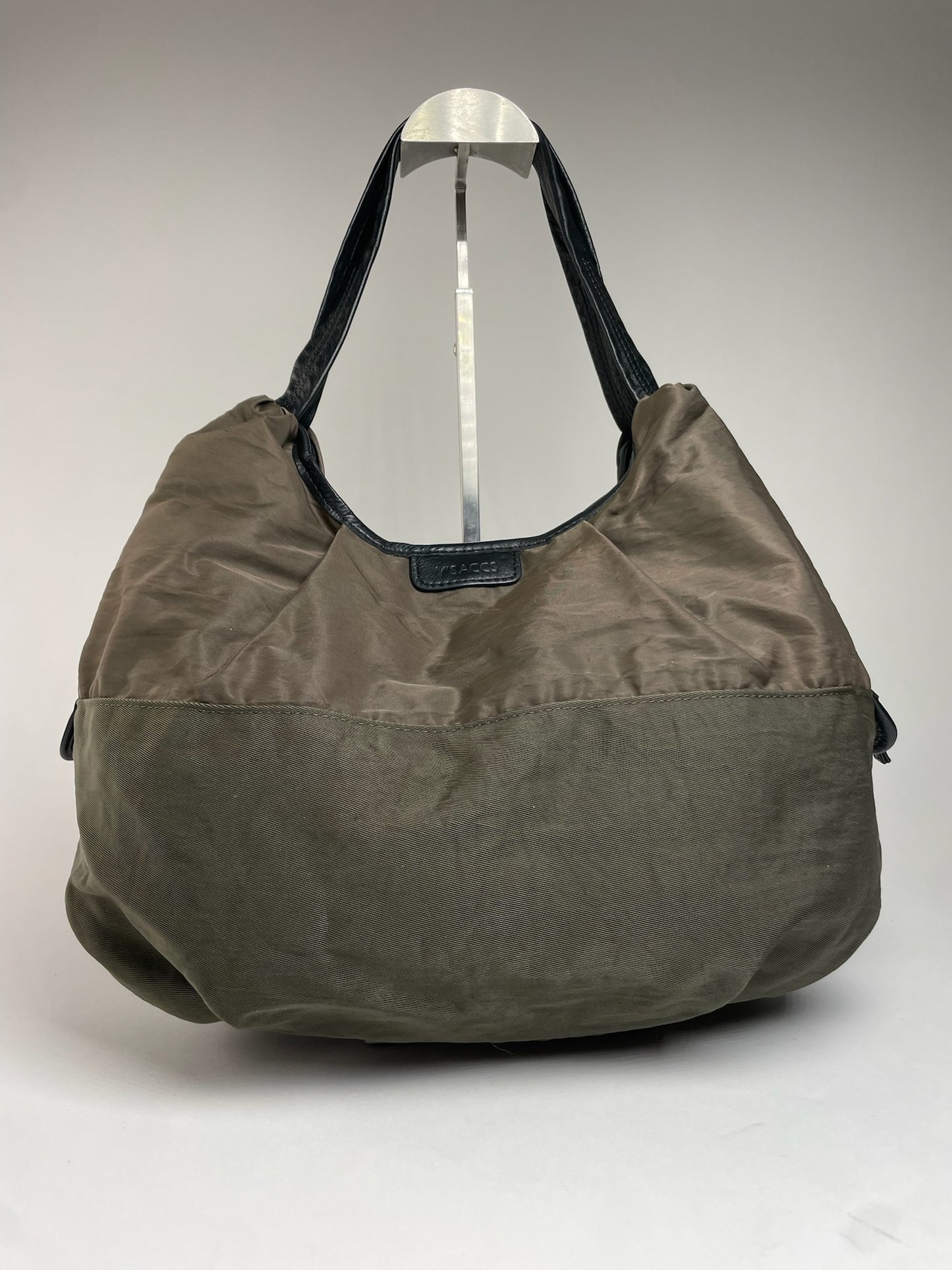 Vintage Yohji Yamamoto Y-Saccs Polyester Leather Handbag Brown Black