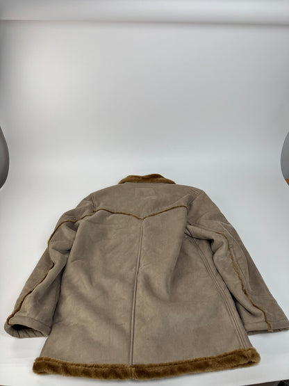 Vintage Kansai Yamamoto fur coat L grey brown