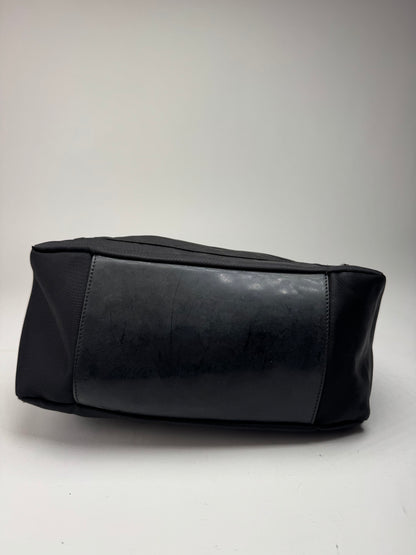 Sac Gucci vintage en toile de bambou noir