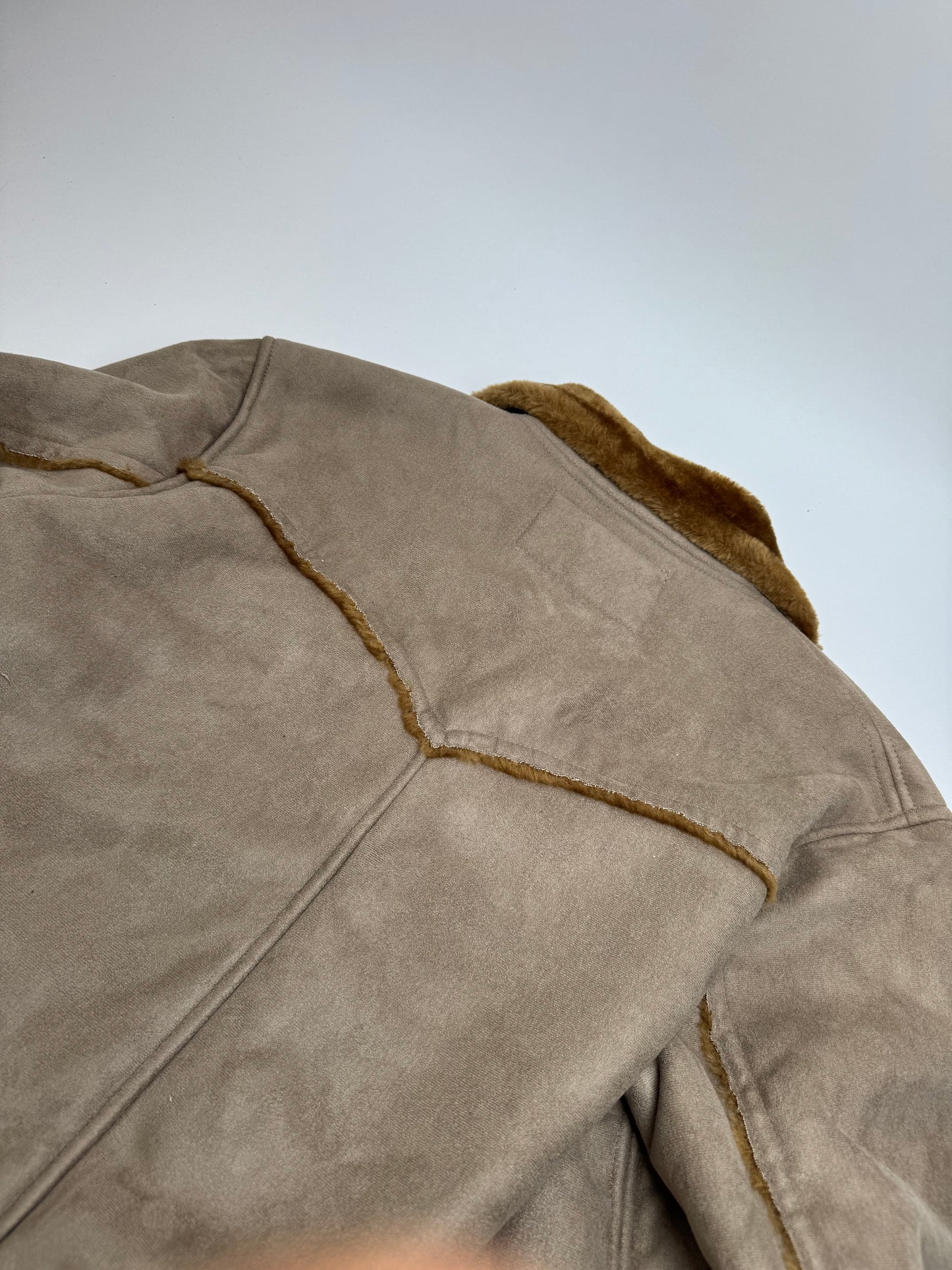 Vintage Kansai Yamamoto fur coat L grey brown