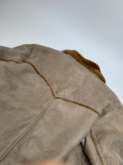 Vintage Kansai Yamamoto fur coat L grey brown