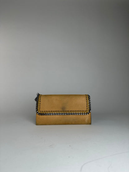 Vintage Stella Mc Cartney Vegan Leather Falabella Long Wallet Yellow