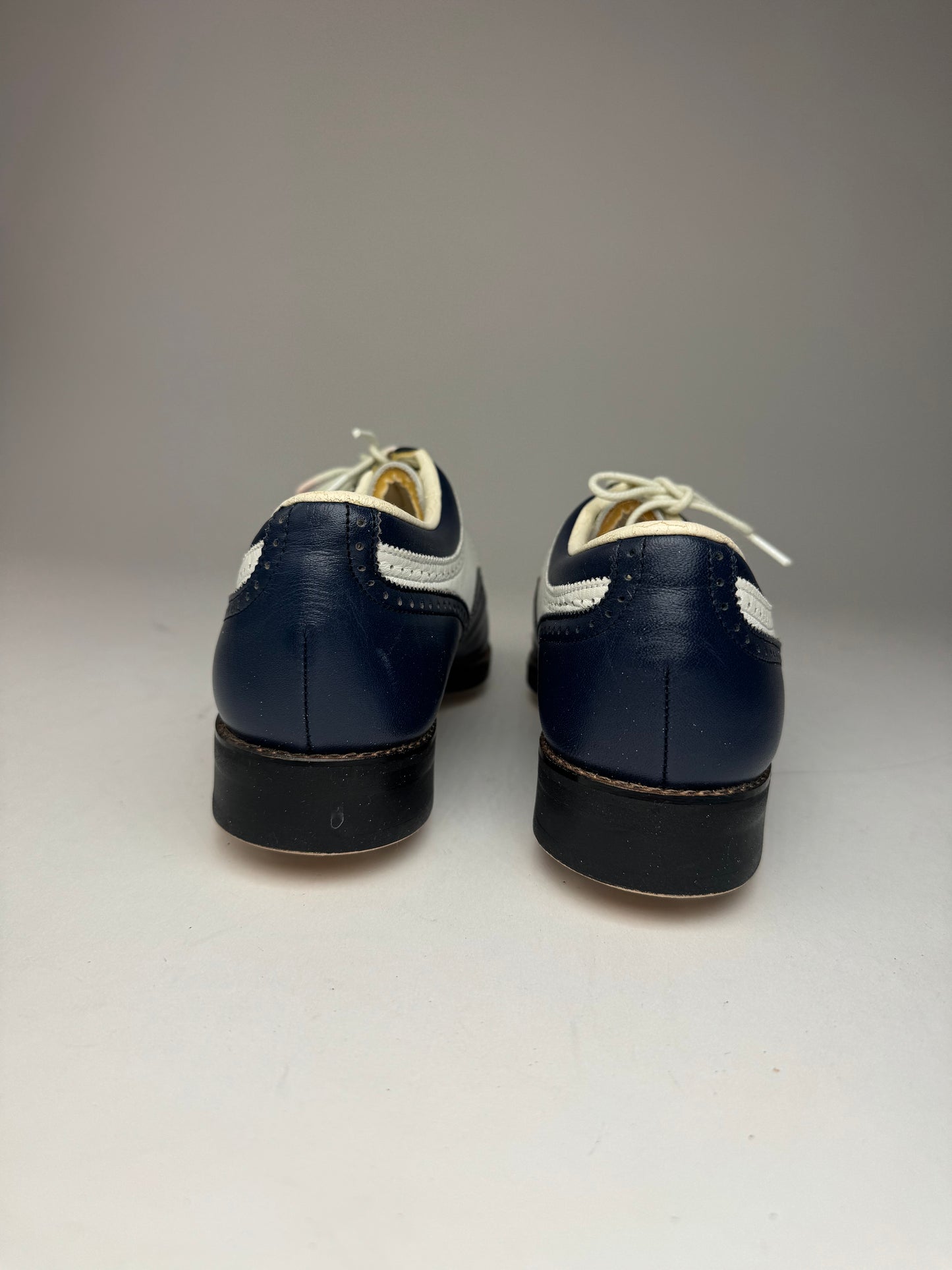 Vintage Balenciaga Leather Mocassins Sport Shoes 24,5cm Navy white
