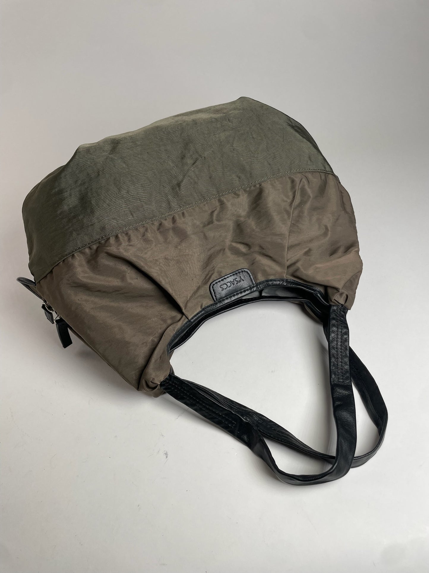 Vintage Yohji Yamamoto Y-Saccs Polyester Leather Handbag Brown Black