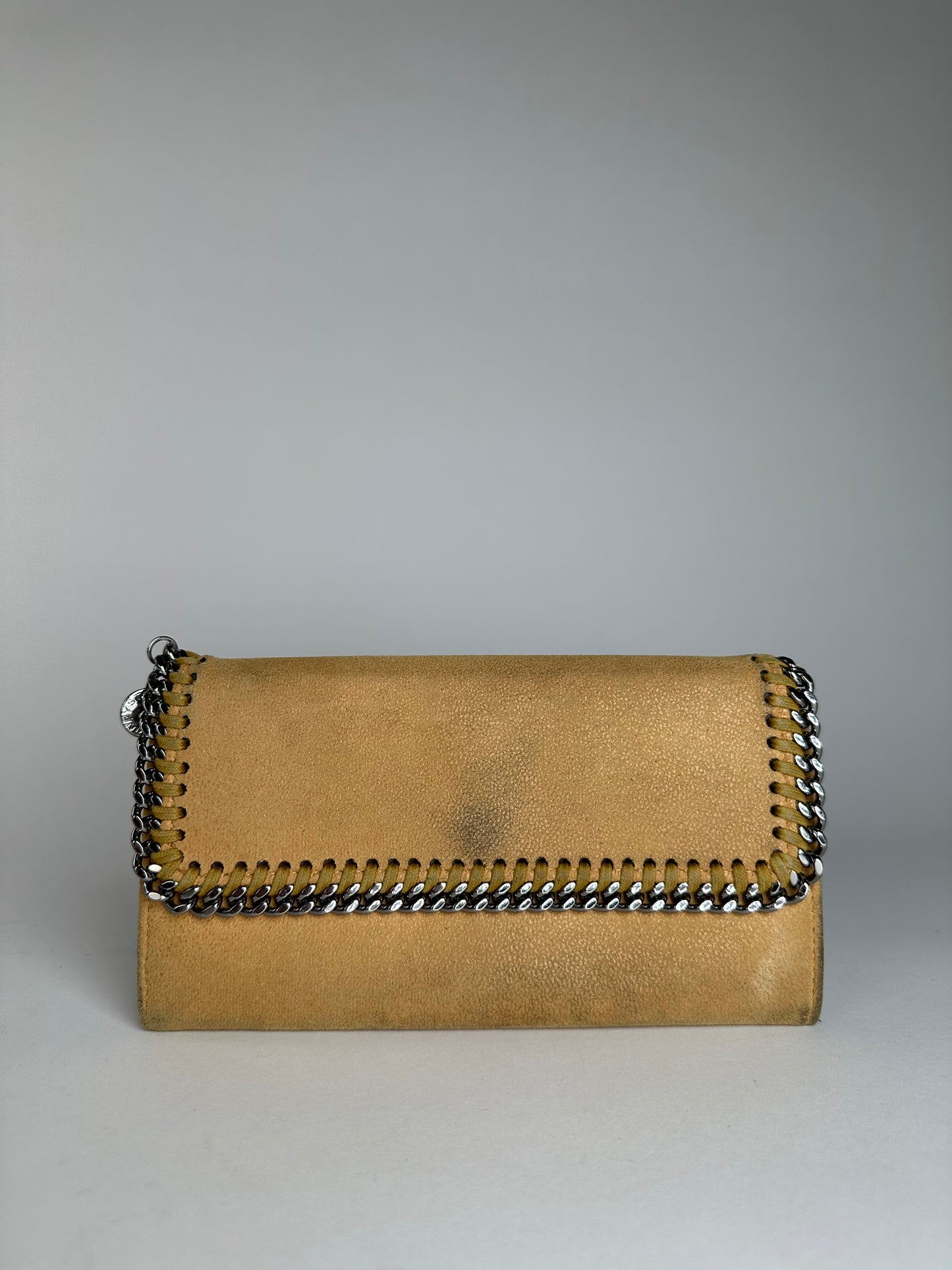 Vintage Stella Mc Cartney Vegan Leather Falabella Long Wallet Yellow