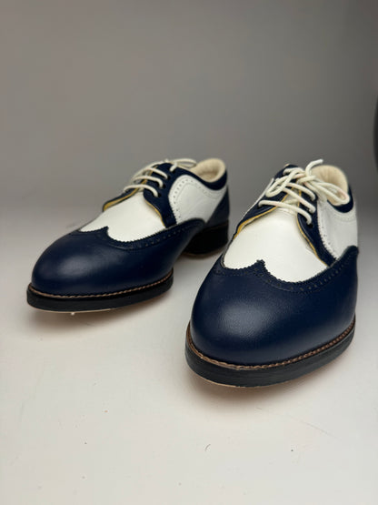 Vintage Balenciaga Leather Mocassins Sport Shoes 24,5cm Navy white