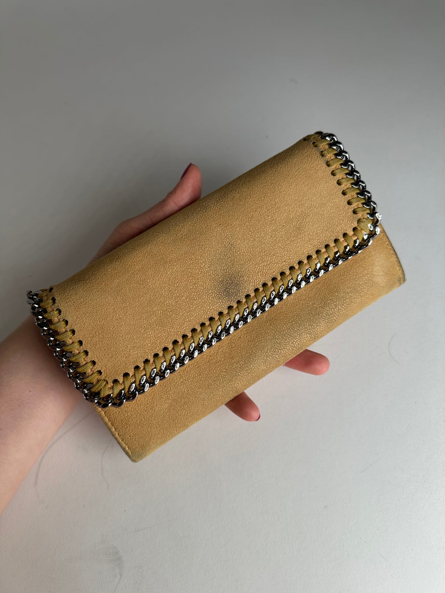 Vintage Stella Mc Cartney Vegan Leather Falabella Long Wallet Yellow