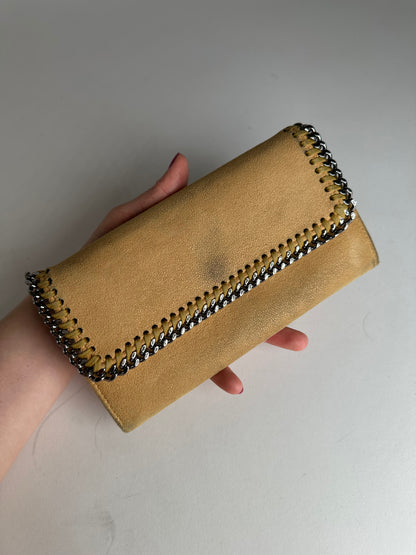 Vintage Stella Mc Cartney Vegan Leather Falabella Long Wallet Yellow