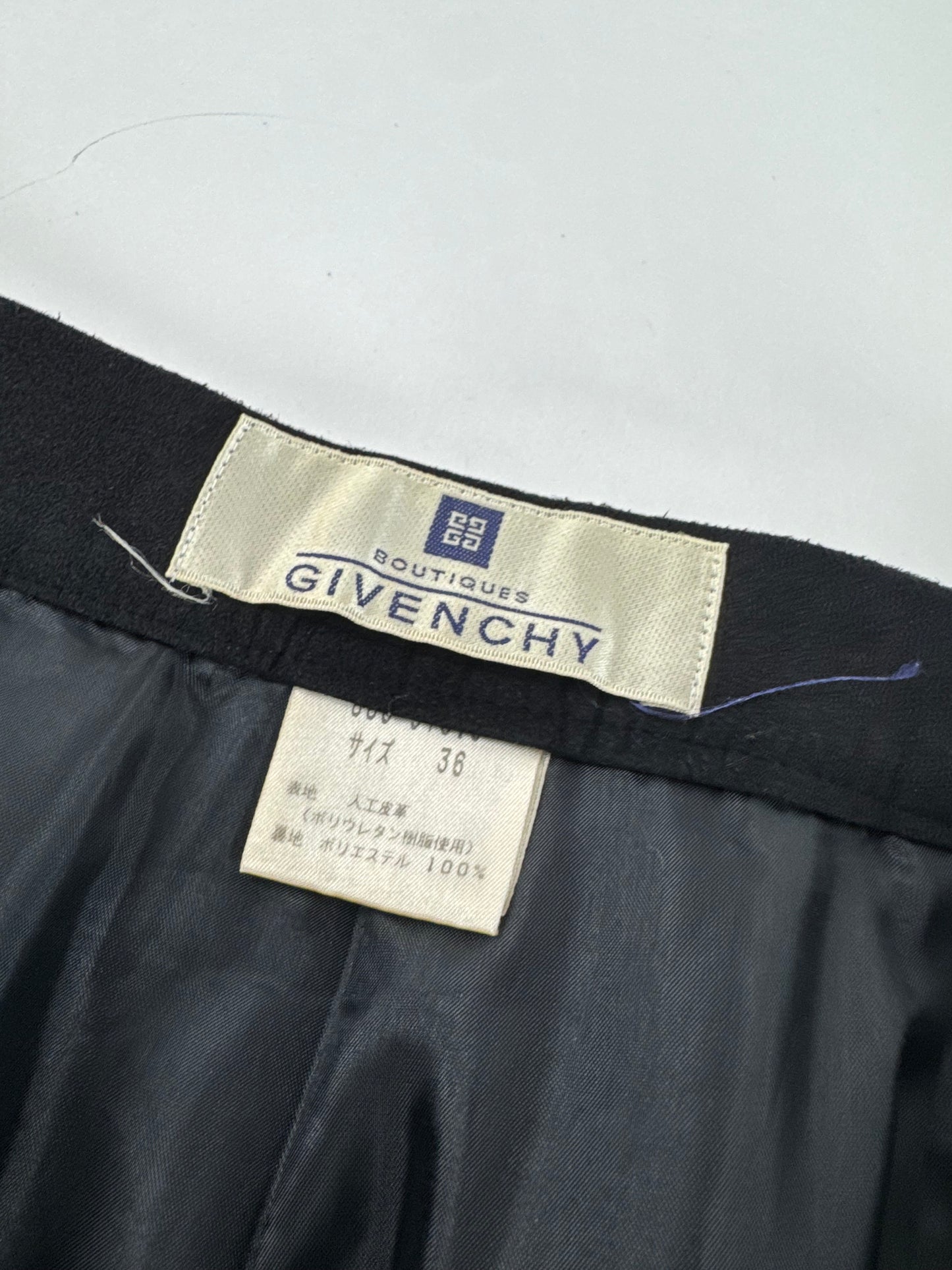 Vintage Givenchy Suede Pants Black 36/S
