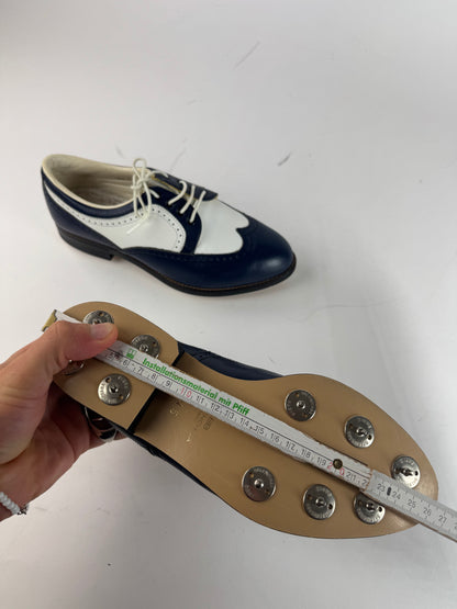 Vintage Balenciaga Leather Mocassins Sport Shoes 24,5cm Navy white