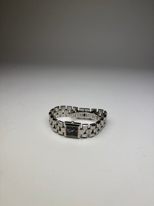 Vintage Emporio Armani Stainless Steel Bracelet Watch Black Dial