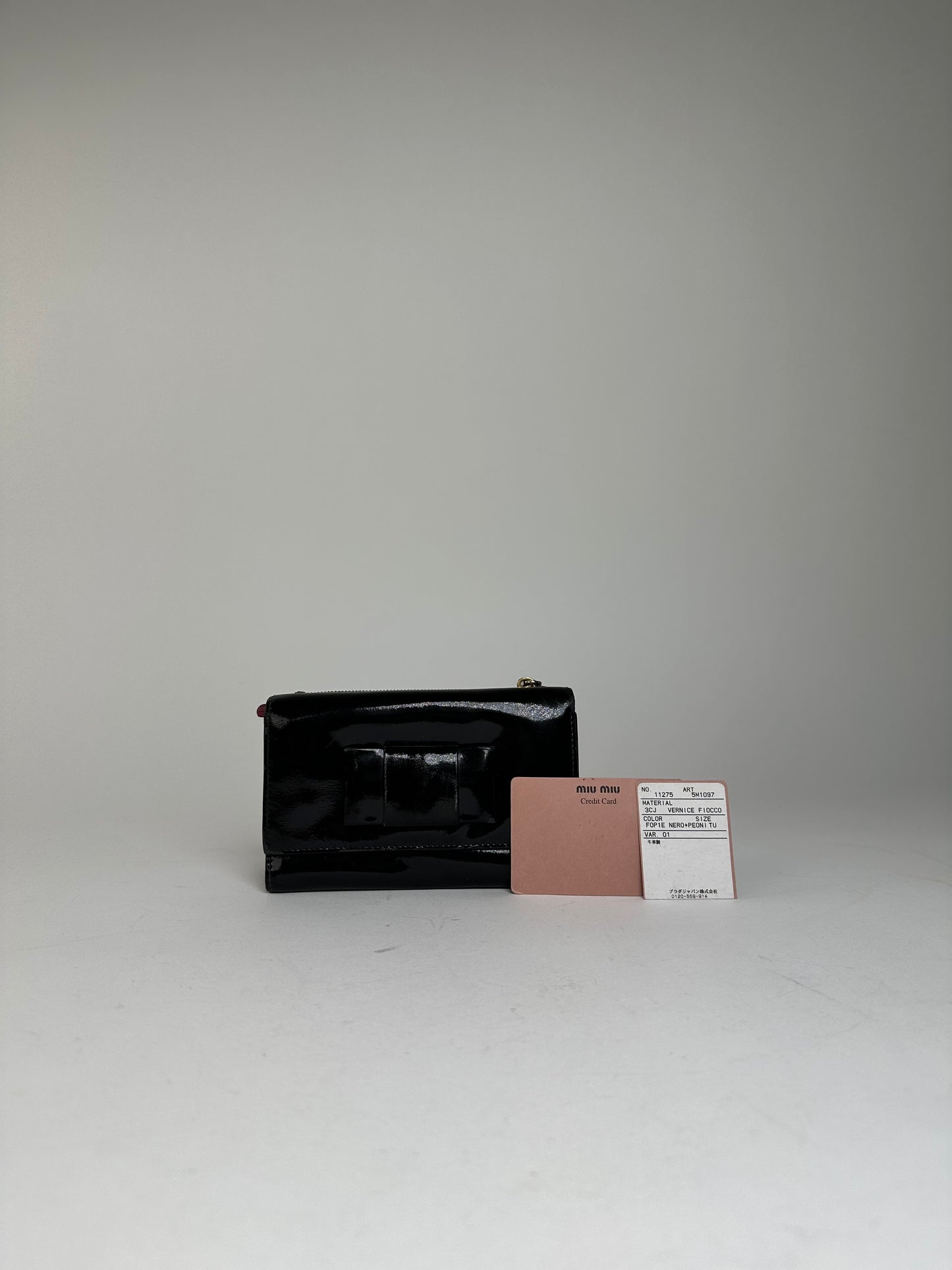Vintage Miu Miu Patent Wallet Black