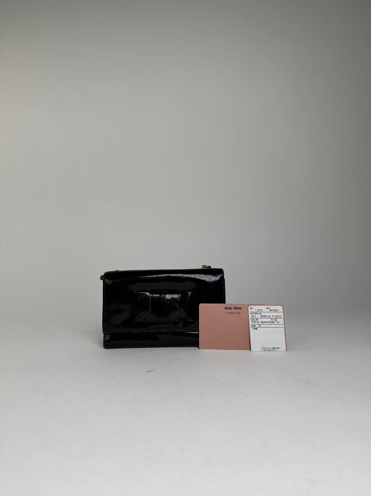 Vintage Miu Miu Patent Wallet Black