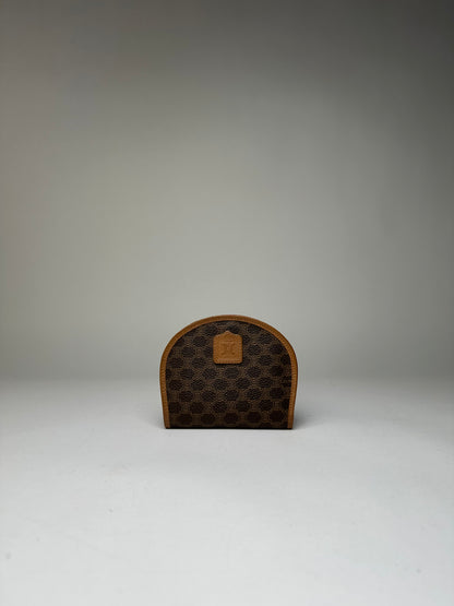 Vintage Celine Macadam Canvas Mini Wallet Late 1980s Brown Tan