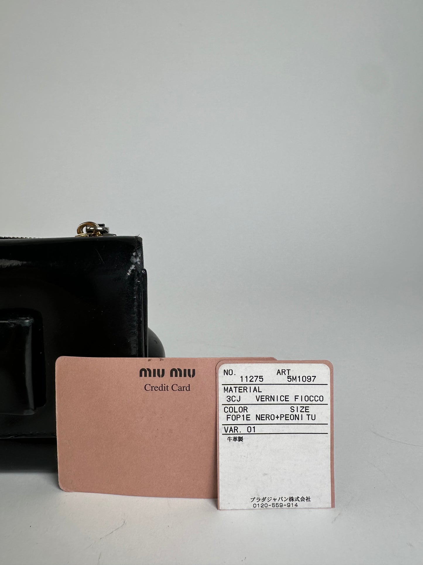 Vintage Miu Miu Patent Wallet Black