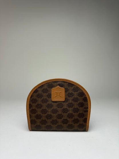 Vintage Celine Macadam Canvas Mini Wallet Late 1980s Brown Tan