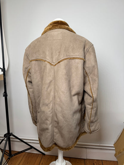 Vintage Kansai Yamamoto fur coat L grey brown