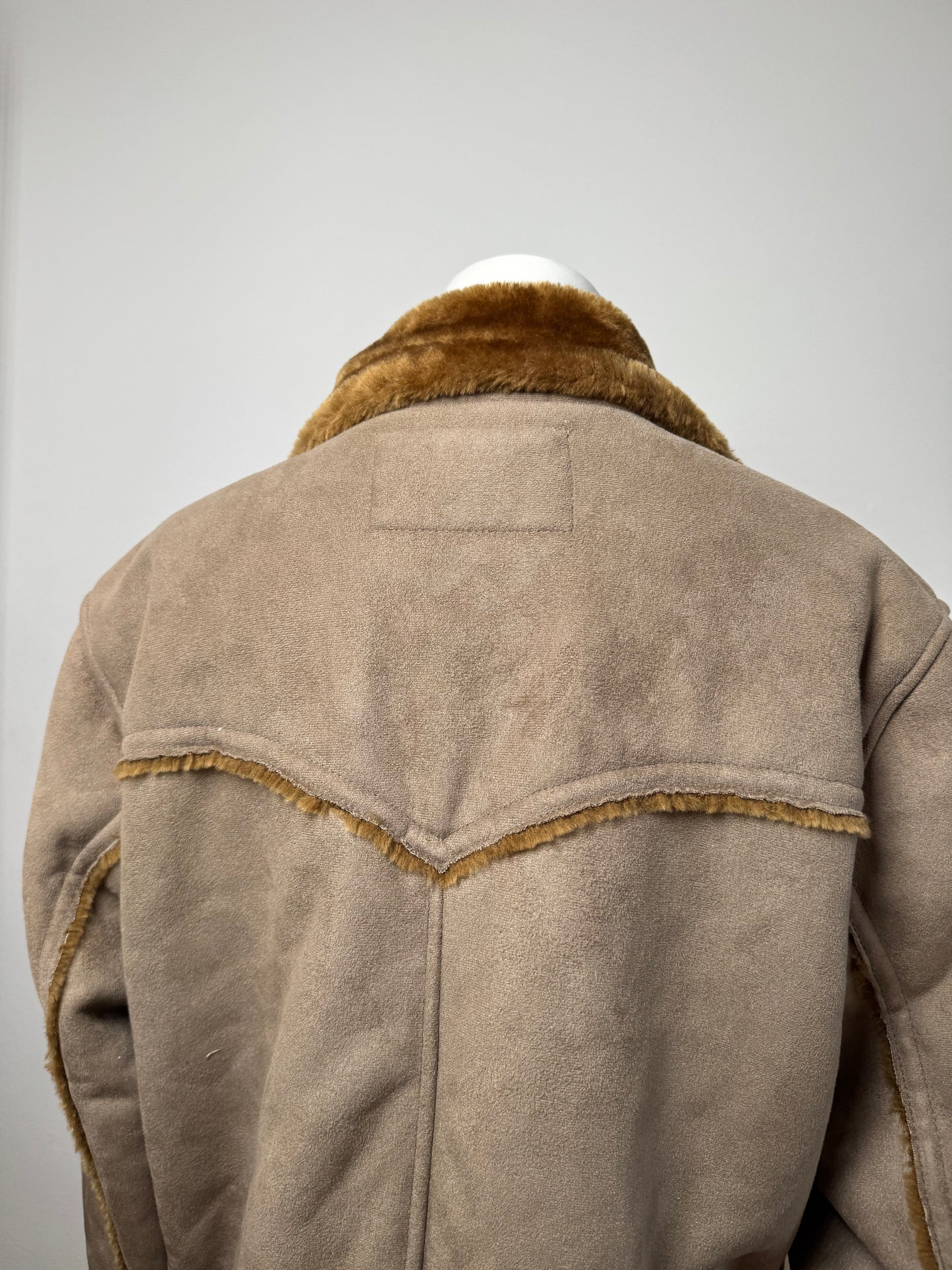 Vintage Kansai Yamamoto fur coat L grey brown