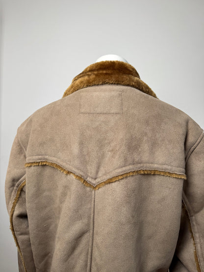 Vintage Kansai Yamamoto fur coat L grey brown