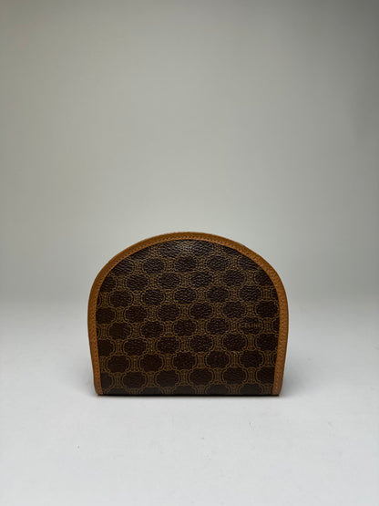 Vintage Celine Macadam Canvas Mini Wallet Late 1980s Brown Tan