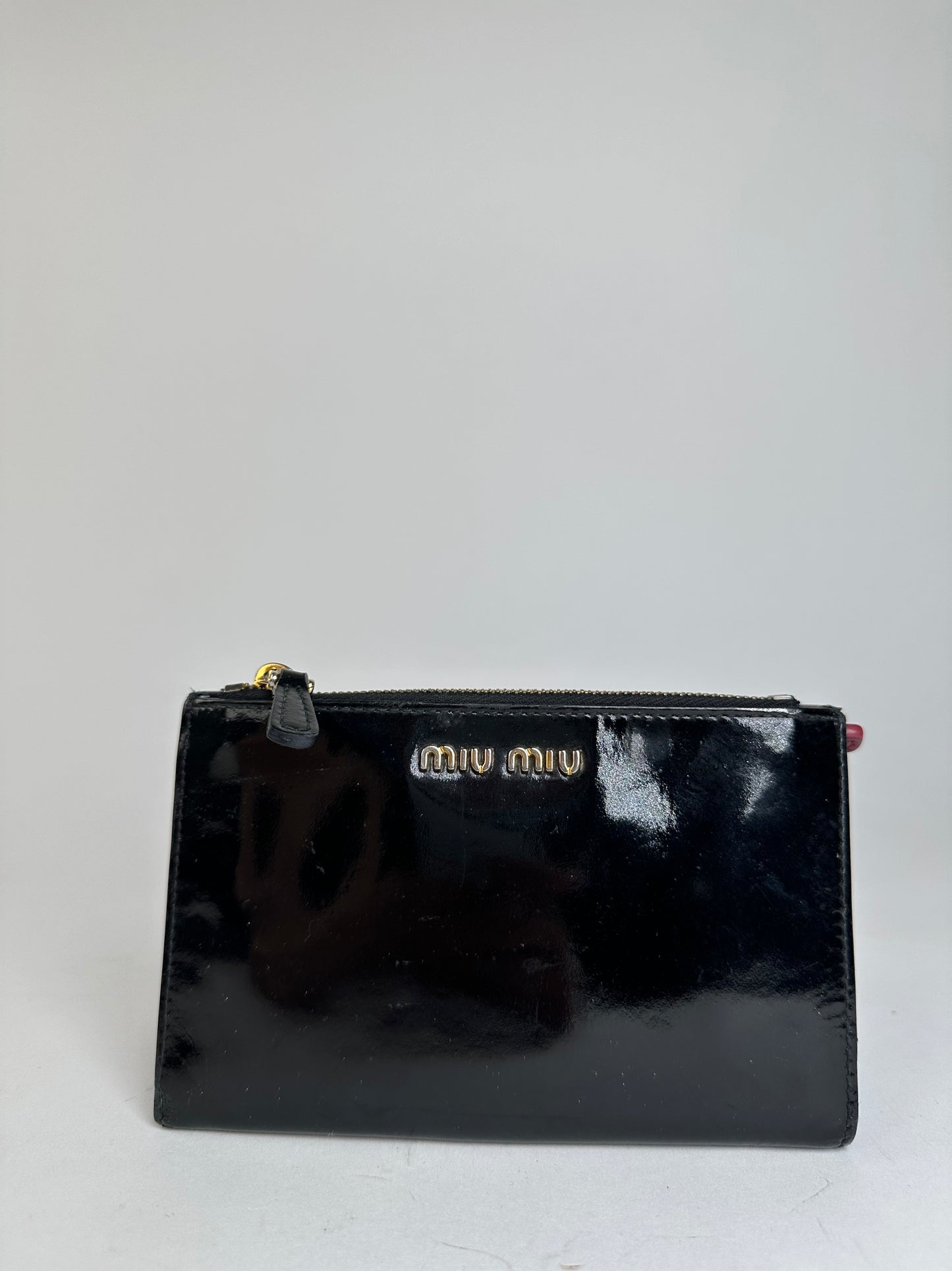 Vintage Miu Miu Patent Wallet Black