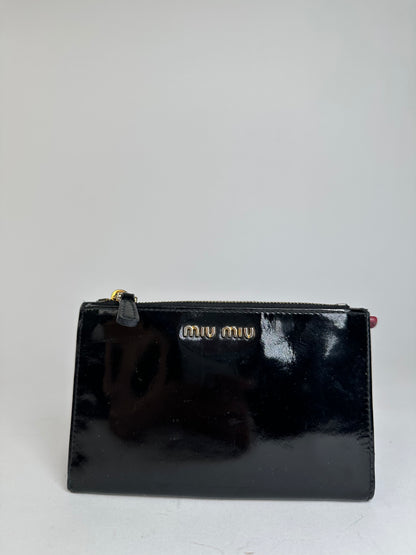 Vintage Miu Miu Patent Wallet Black