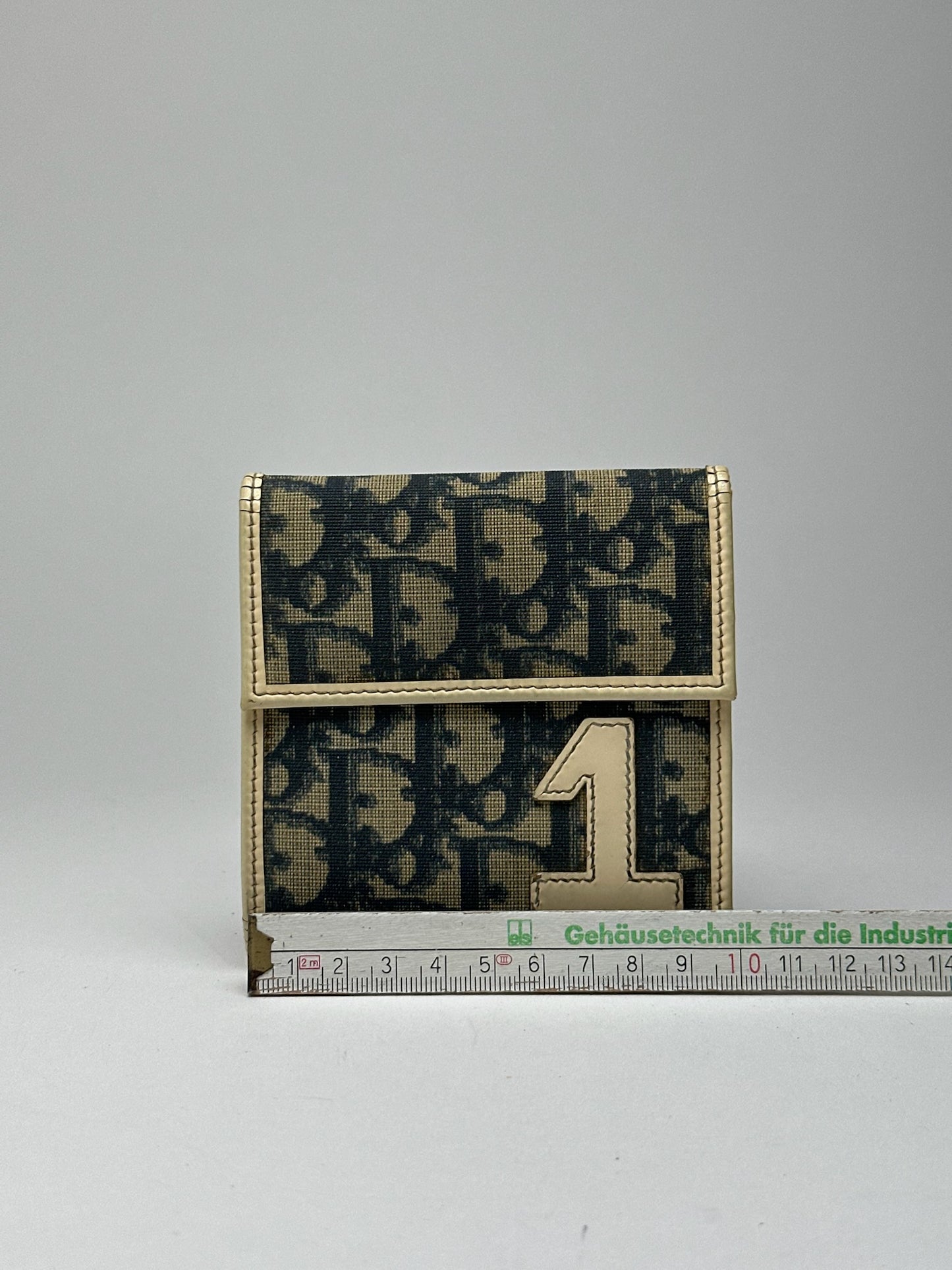 Vintage Dior Oblique Monogram wallet blue white