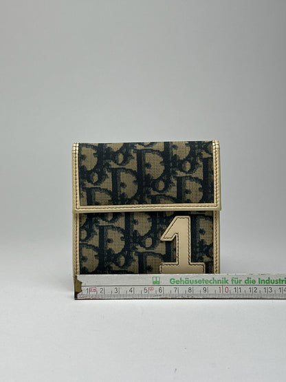 Vintage Dior Oblique Monogram wallet blue white