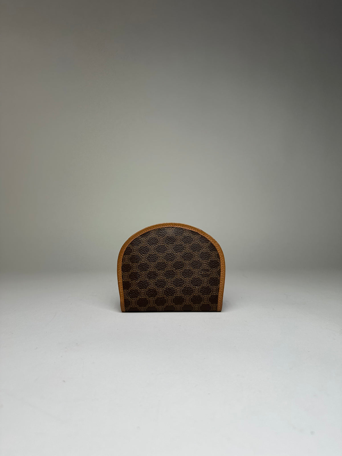 Vintage Celine Macadam Canvas Mini Wallet Late 1980s Brown Tan