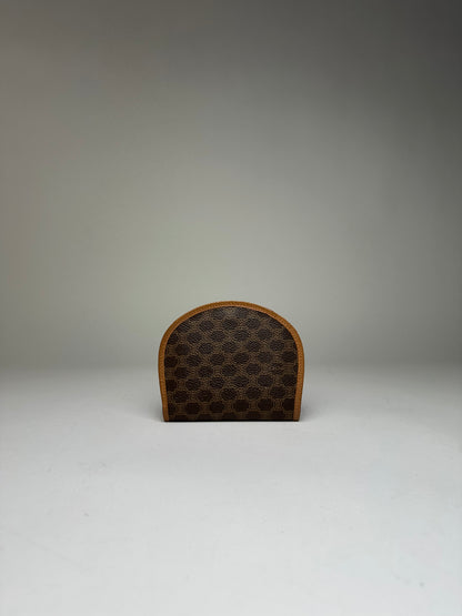 Vintage Celine Macadam Canvas Mini Wallet Late 1980s Brown Tan
