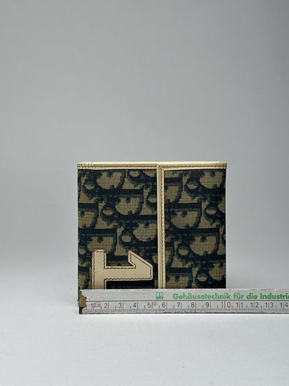 Vintage Dior Oblique Monogram wallet blue white