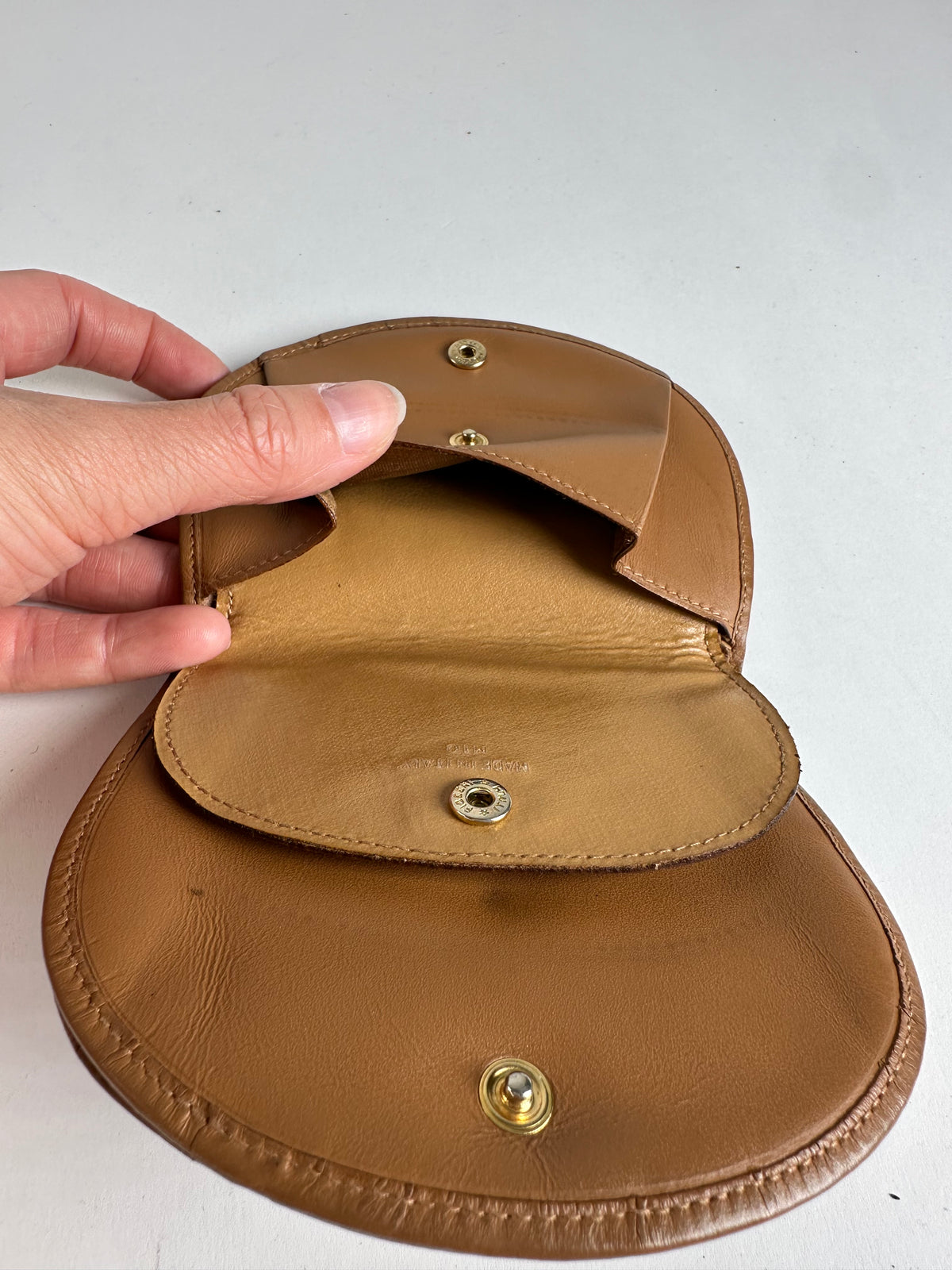 Vintage Celine Macadam Canvas Mini Wallet Late 1980s Brown Tan