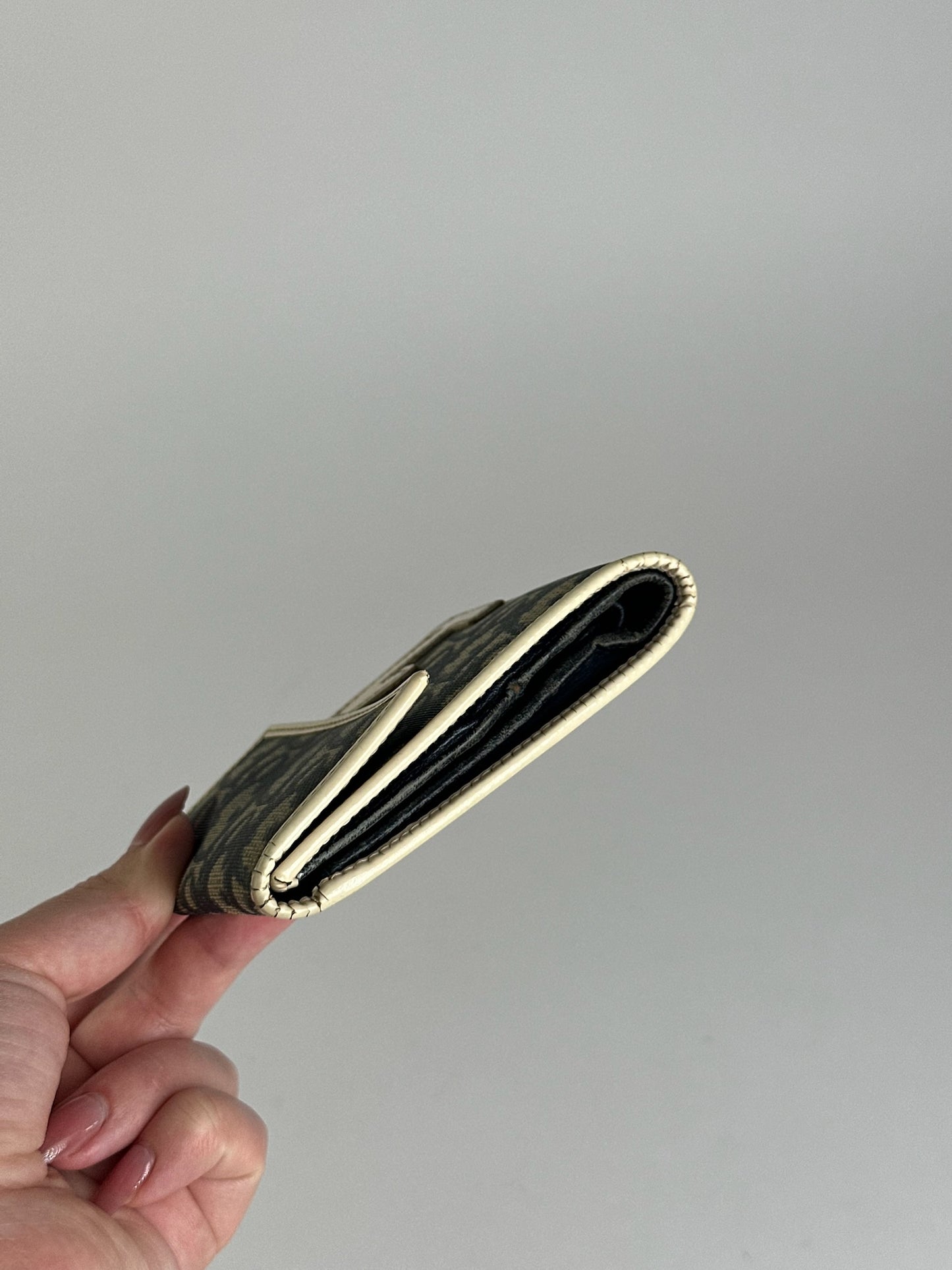 Vintage Dior Oblique Monogram wallet blue white