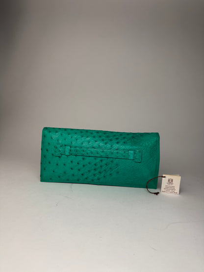 Vintage Loewe Madrid Ostrich Leather Belt Bag Turquoise