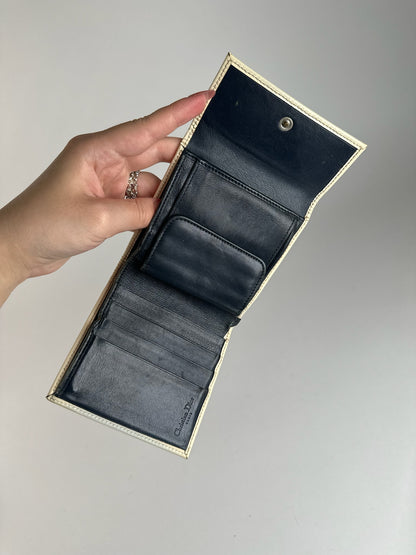 Vintage Dior Oblique Monogram wallet blue white