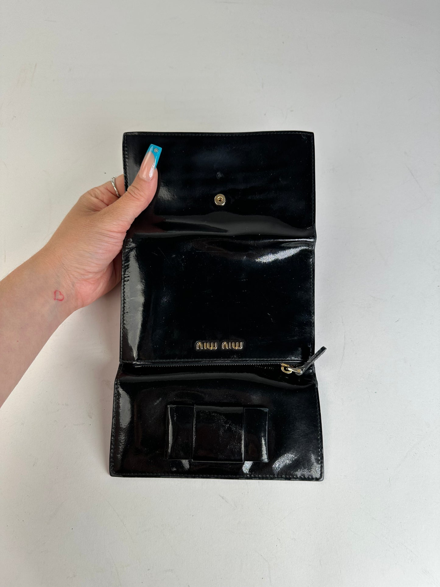 Vintage Miu Miu Patent Wallet Black