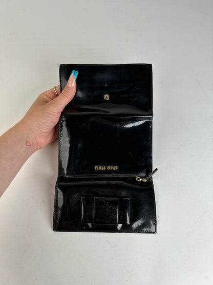 Vintage Miu Miu Patent Wallet Black
