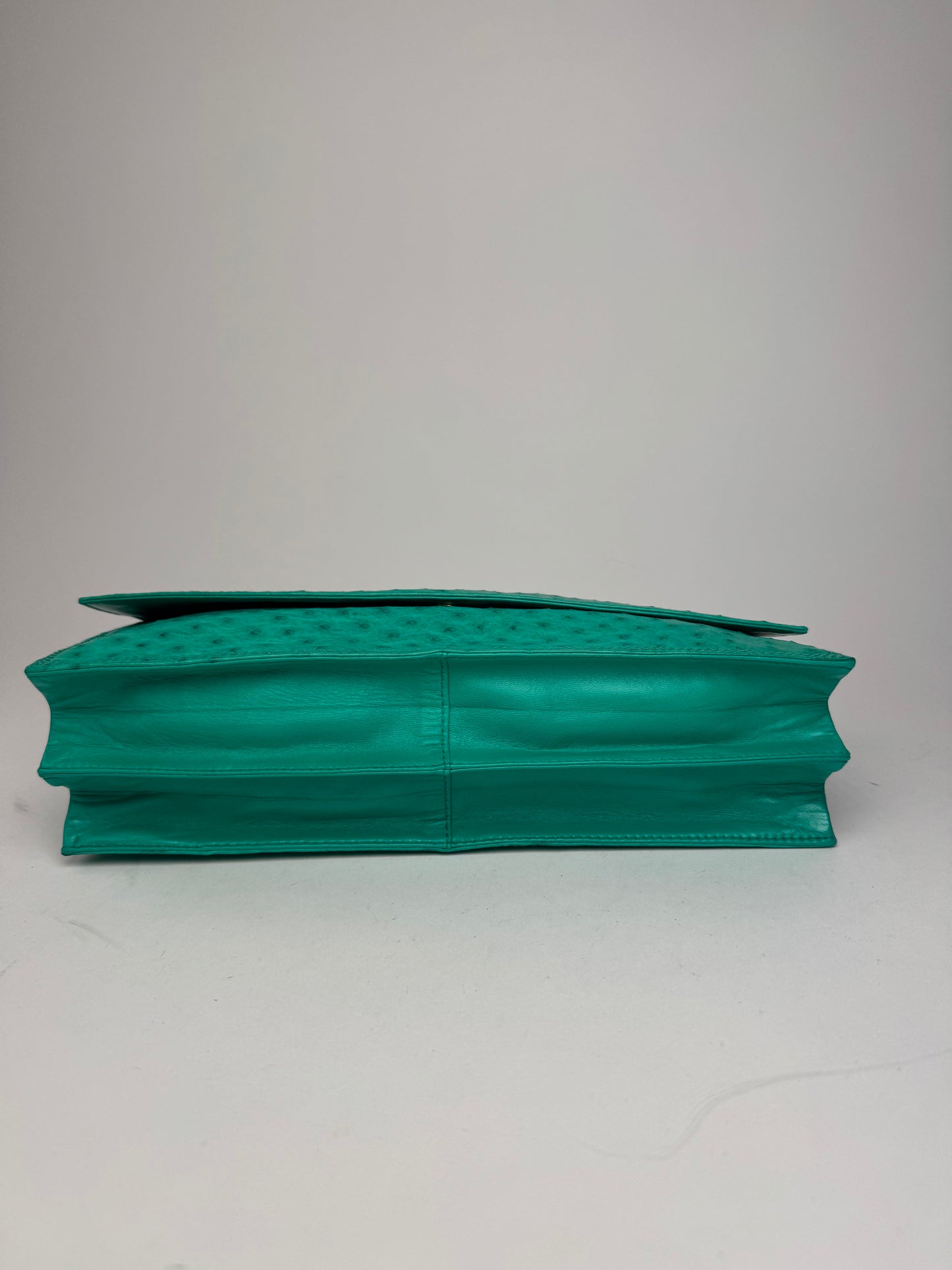 Vintage Loewe Madrid Ostrich Leather Belt Bag Turquoise