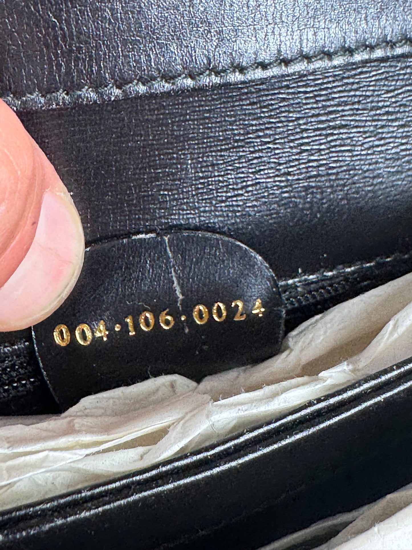 Vintage Gucci Leather Crossbody Bag Black Gold c. 2000
