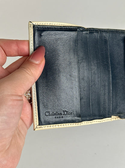 Vintage Dior Oblique Monogram wallet blue white