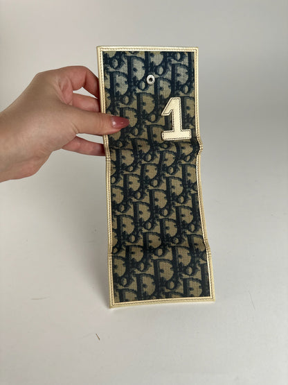 Vintage Dior Oblique Monogram wallet blue white